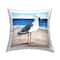Stupell Industries Ocean Vibes Seagull Standing Vivid Beach Shore Throw Pillow, 18" x 18"